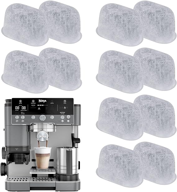 Water Filter Pads for Ninja Luxe Cafe Accessories 12 Pack | Water Filter Inserts for Ninja ES601/701, Coffee Machine Filter Non-Woven Activated Carbon Filter Set