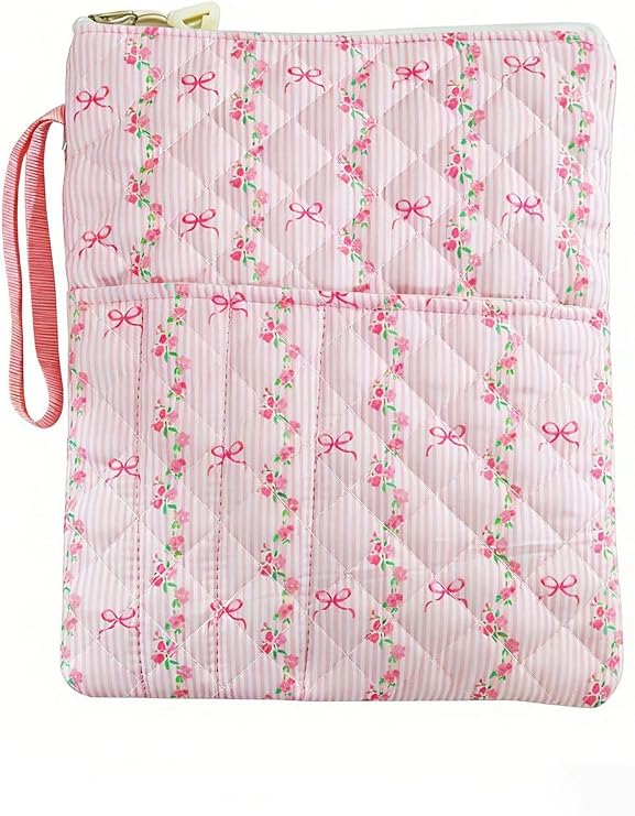 Book Sleeve with Zipper,11''x 9''Book Covers for Paperbacks Sleeve Floral Books Pouch for Reader Teacher Women