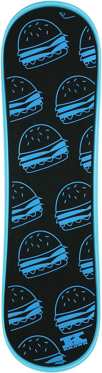 Krown Snowskate Plastic Polymer Skateboard Style Dual Kick Snowboard with Foam Grip Many Graphics