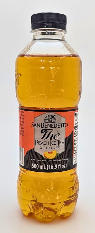 San Benedetto Peach Ice Tea, Sugar-Free, 16.9 fl oz (Pack of 12)