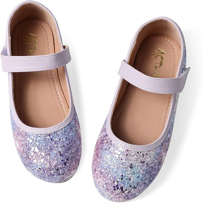 Mermaid Glitter Princess Ballet Flats for Girls
