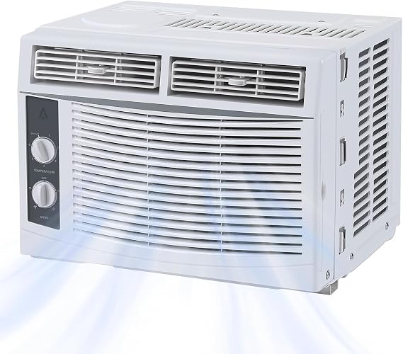Window Air Conditioner, 5000 BTU Window AC Unit with Timer Function & Easy Install Kit, Fast Cooling, Cool Up to 150 Sq. ft, for Small Bedrooms, Living Room