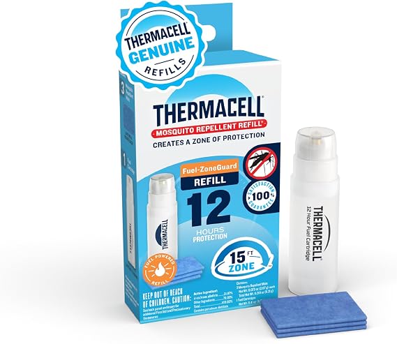 Thermacell Fuel-ZoneGuard Mosquito Repellent Refills, 12-Hr, Fuel Powered