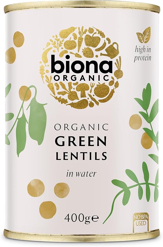 Biona Organic Green Lentils - 400g - 3 Pack