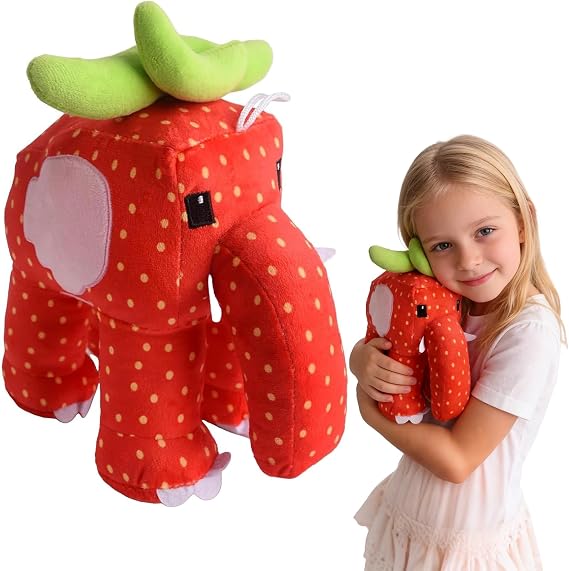 Steal A Brainrot Plush, Strawberry Elephant Plush Emotional Support Plushie Stuffed Animals Pillow Doll Adorable Soft Plush Toy Figure Plushies Home Decor Cute Toys Gifts for Fans Girls Boys