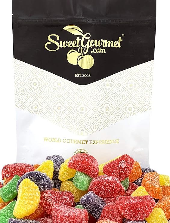 SweetGourmet Assorted Fruit Slices | Bulk Jelly Candy | 1 Pound