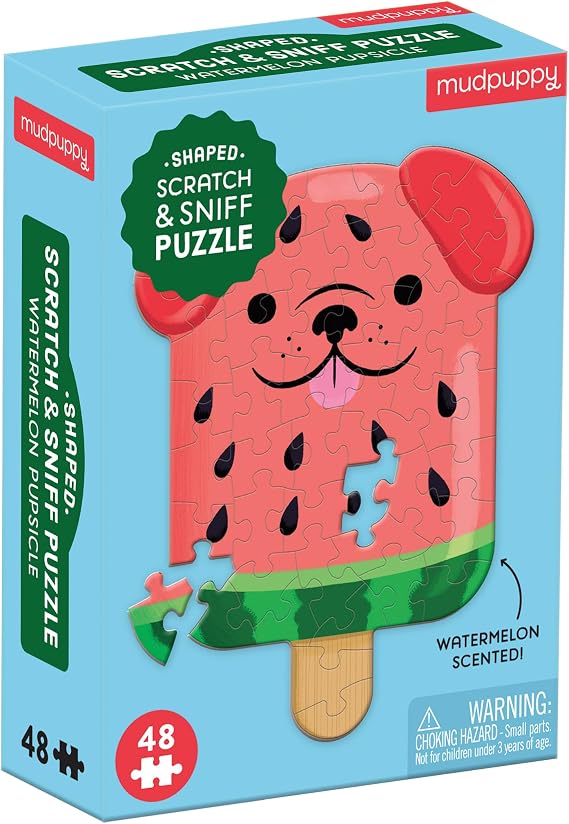 Mudpuppy - Watermelon Pupsicle 48 Piece Mini Scratch & Sniff Puzzle