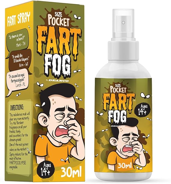 DEANCO Fart Spray - Fart Fog - Extra Strong - Smells Like Cow Poo - Non Toxic - Practical Jokes - April Fools Pranks Gag Gifts