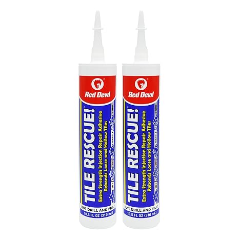 Injection Repair Adhesive - 2 Pack - 10.5 oz. Tubes - for Loose & Hollow Tile, Marble, Stone & Wood Floors. *for Best Results Use The Proven Power of a Caulk Gun*