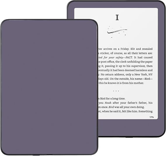 SESENSE Skin Sticker for 7'' Kindle Paperwhite 12th Gen 2024, Solid Color Vinyl Decal Sticker for Kindle Colorsoft Signature Edition, Lavender Purple