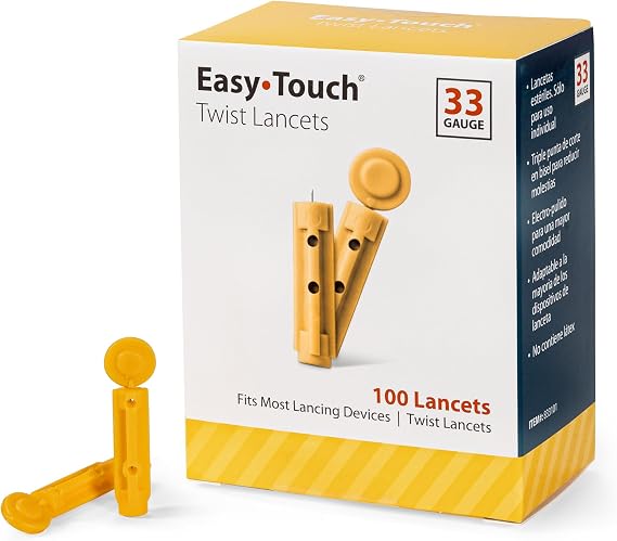 EasyTouch Twist Lancets - 33 G, (100 per Box)