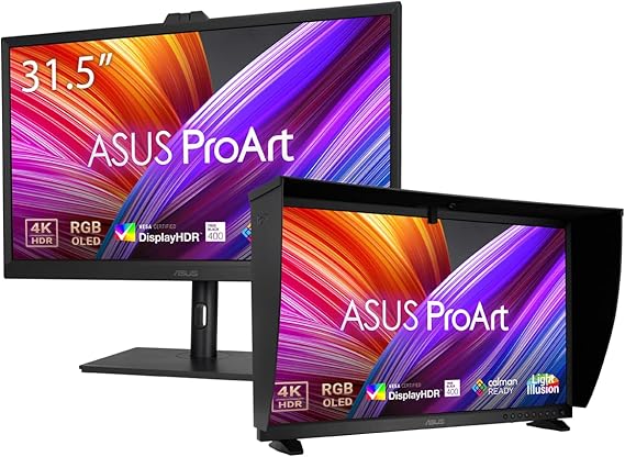 ASUS Proart PA32DC 31.5" 60Hz 0.1MS (DP HDMI USB-C USB MM) 99% DCI-P3, Automatic Calibration, HDR-10, HLG OLED 4K 3840x2160 Vesa Monitor