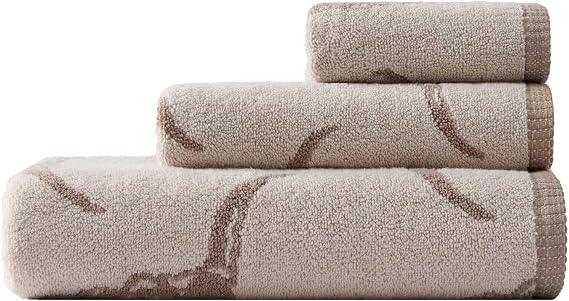 Wrangler - Bath Towel Set, Western Towel Set Including Bath, Hand & Washcloth, Soft and Zero Twist Cotton Blend Towels, Steer Head Beige, Set of 3