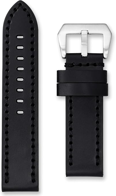 Leather Watch Strap for Panerai | 22mm 24mm 26mm | Black Blue Brown Green | Premium Replacement Calf Leather Band | Compatible with Officine Panerai Luminor Radiomir & Submersible | Oversized Buckle