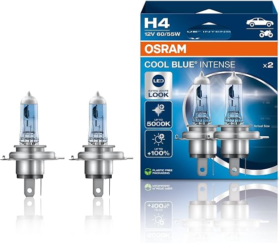Osram H4 Cool Blue Intense Next Gen 5000K White Light (Team-2 Pieces) [Energy Class A]