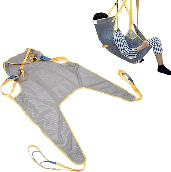 Patient Lift Sling Full Body Hoyer Lift Sling for Home Use, Universal Hygiene Sling Patient Assist Sling, Medical Lift Aid for Patient Transfer and Bathing Aid