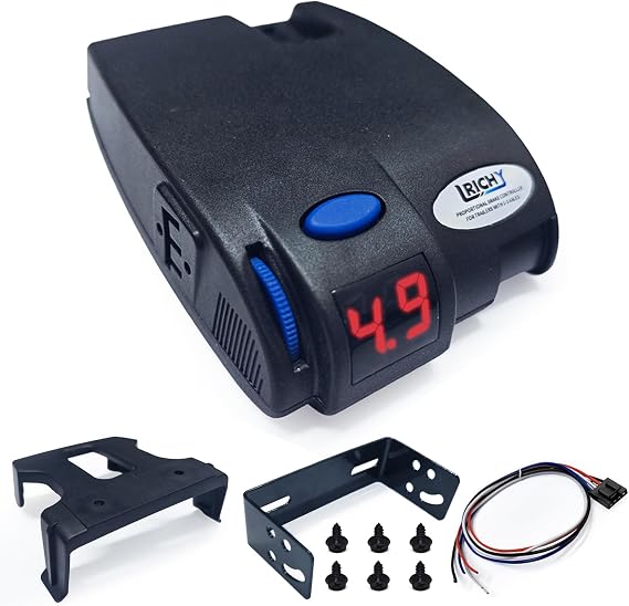 90160 1-3 Axle Electric Brake Trailer Proportional Trailer Brake Controller Kit Compatible with Ford, GM, Chevrolet, Dodge, RAM, Toyota, Jeep, Primus IQ Wiring Harness Sold Separately