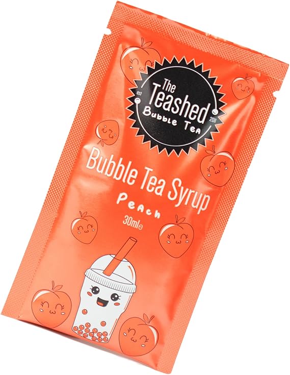 Peach Bubble Tea & Matcha Syrup | 30ml Fruit Syrup for Boba Tea and Matcha Lattes | 1-2 Servings | Vegan | By THE TEASHED