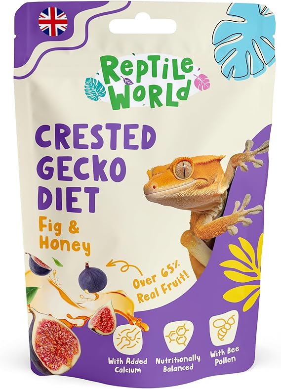 Crested Gecko Diet - Fig & Honey 60g | Complete Food for Geckos, All Natural, Over 65% Real Fruit, Made in the UK