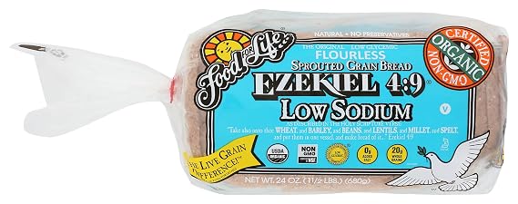 Food For Life, Bread Ezekiel 4 9 Sprouted Grain Low Sodium Organic, 24 Ounce