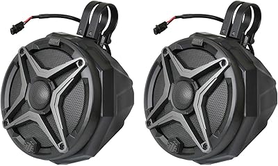 SSV Works 180-US2-C65 Universal 6.5in. Cage-Mount Speaker Pods for ATVsUTVS and Other Off Road Vehicles US2-C65A SSV Works Loaded w 1.75 Clamps