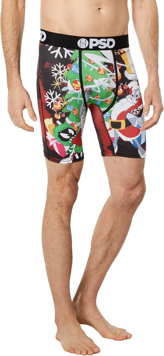 PSD Men's Looney Christmas Boxer Briefs, Multi, XL