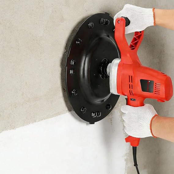 Electric Trowel Power Concrete Mixers, Electric Concrete Cement Mortar Trowel Wall Smoothing Polishing Machine with 6 Variable Speed for Wall and Mortar Surface Construction