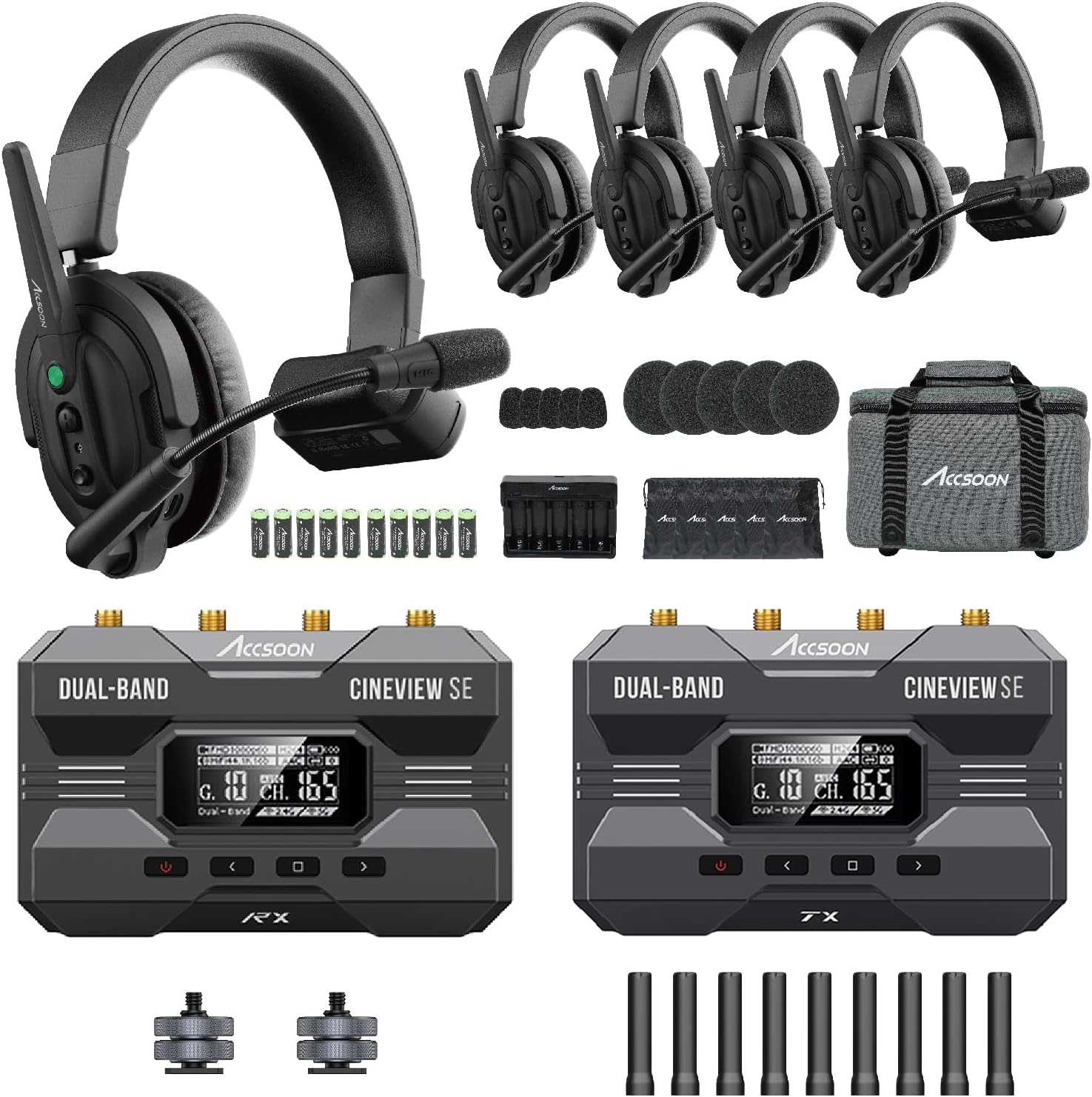 Accsoon CineView SE Wireless Video Transmission System with Como Intercom System