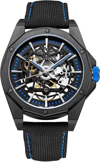 SEA-GULL 2022 New Seagull Watch Men Automatic Mechanical Hollow Perspective Clock Large Dial Waterproof Personality Watch for Men