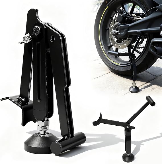 Motorcycle Jack, Motorcycle Paddock Stand Rear Foldable Motorbike Wheel Lift Portable Universal Bike Work Stand for Chain Tire Cleaning