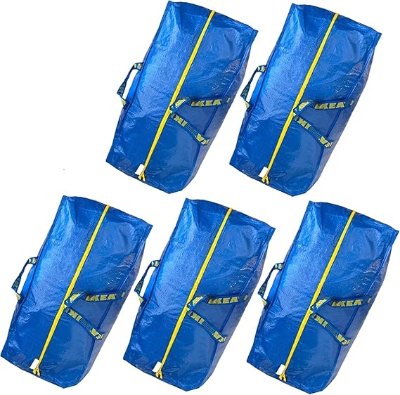 Ikea 901.491.48 Frakta Storage Bag, Blue, 8 Pack