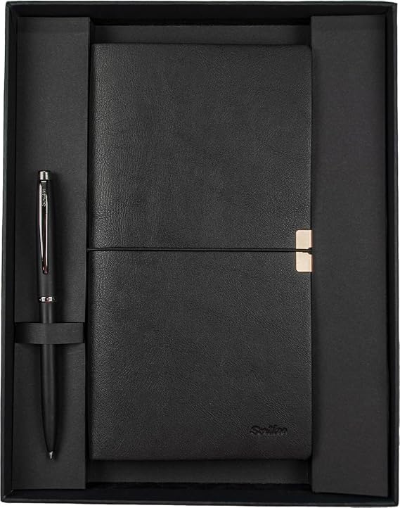 Scrikss SD700-C1 Premium Defter Toledo C7 Siyah & 108 Prestij Tükenmez Mat Siyah Set