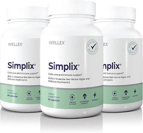 Simplix | Natural Supplement to Strengthen The Immune System | Respond to Outbreaks | Source of Highly Researched Mushroom & Seaweed Polysaccharides 60 Veggie Capsules (3 Pack) (180 Count)