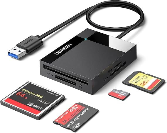 Ugreen USB 3.0 4 in 1 Card Reader, Black