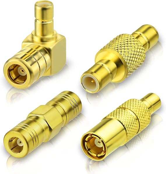 Bingfu DAB+ SMB Adapter Set 50 Ohm 4 Pieces Male Female Adapter