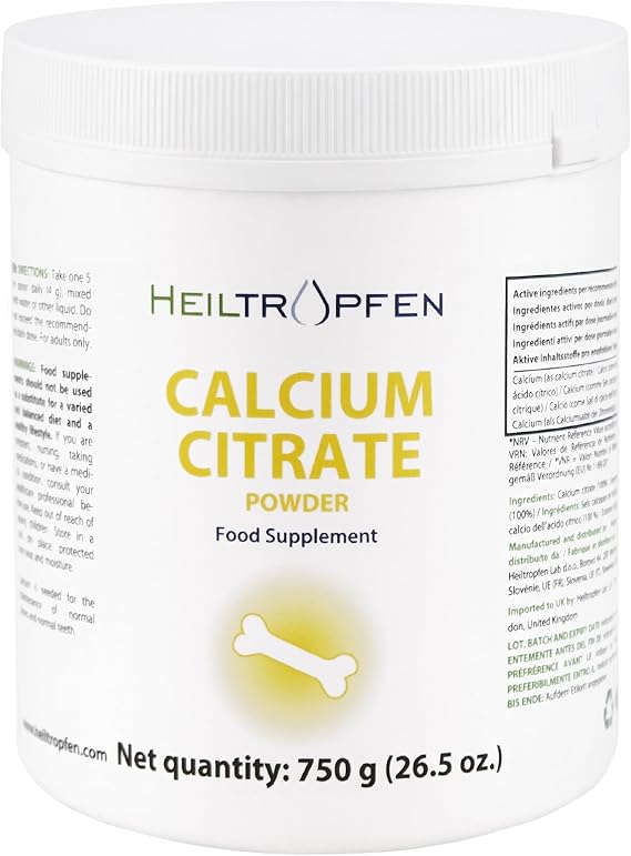 Calcium Citrate Powder 750g | 100% Pure Powder | Unflavored | Single Ingredient | Capsule-Free | Dietary Supplement