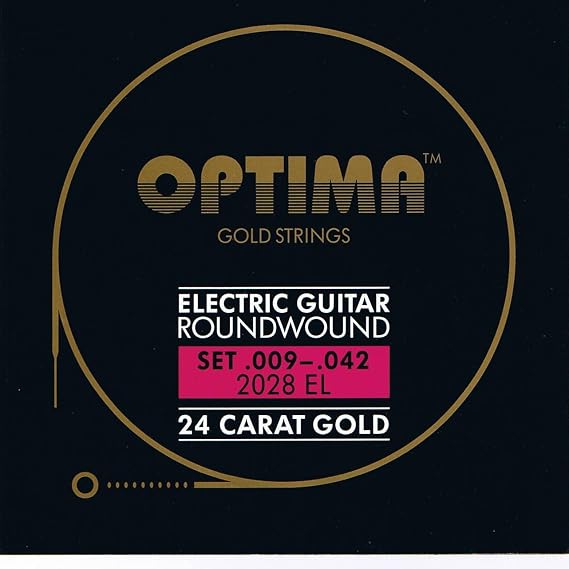 Optima 24 K Gold Plated Electric Guitar Strings .009-.042