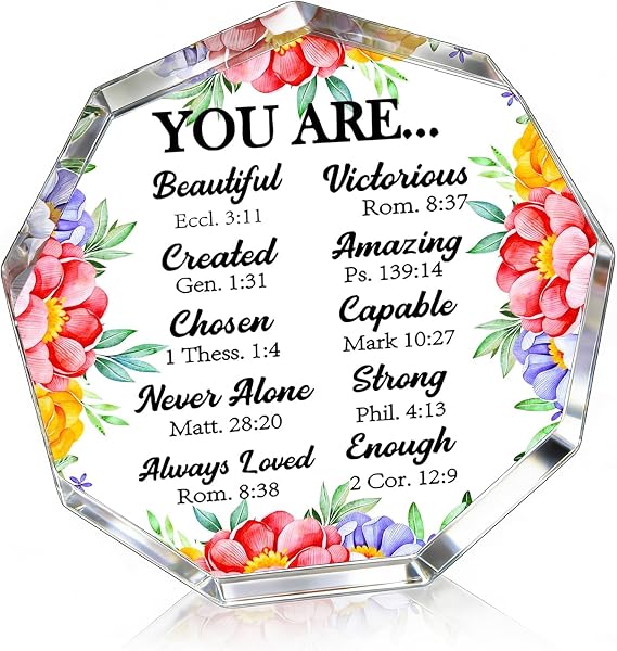 Faith Based Acrylic Decor Plaque for Christian Women Girls
