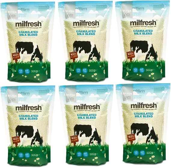 Milfresh Silver Granulated Skimmed Milk Powder - 500g (Pack of 6)