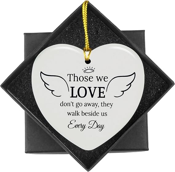 Sympathy Gifts for Loss of Loved One, Memorial Gift, Grief Ceramic Christmas Ornament Bereavement Gifts Idea Condolence Remembrance Gift for Loss of Mom Dad Friend Son Daughter Dog