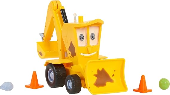 Stinky & Dirty Show, Backhoe Loader 11.5-inch Deluxe Vehicle with Accessories, Pretend Play