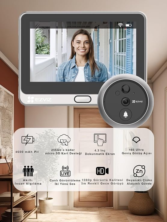 Ezviz CS-DP2 Kablosuz Görüntülü Diafon