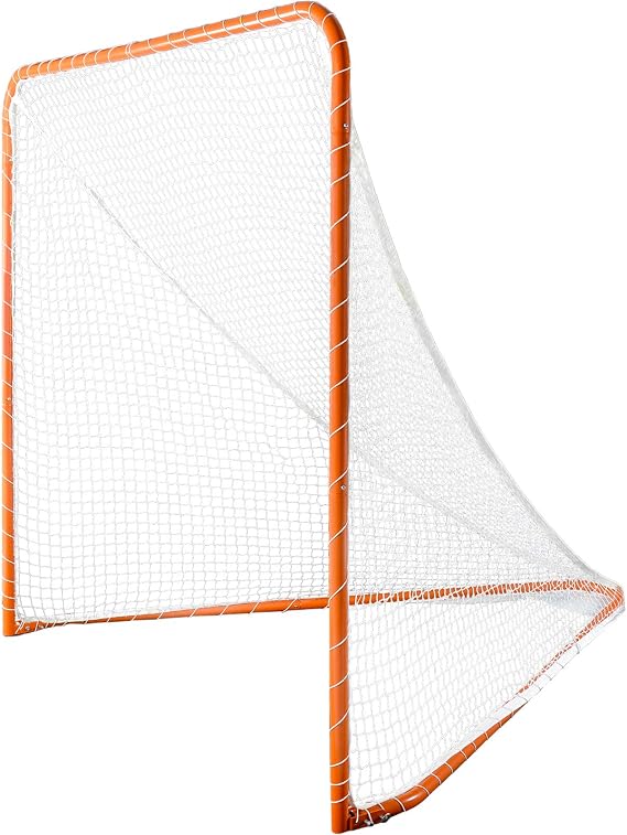 Kapler Portable Lacrosse Goal Net 6x6x7FT Backyard Practice | 17-Gauge Tubular Steel Support with High Density Mesh and Snap Lock Setup for Youth Adult Shooting Drills