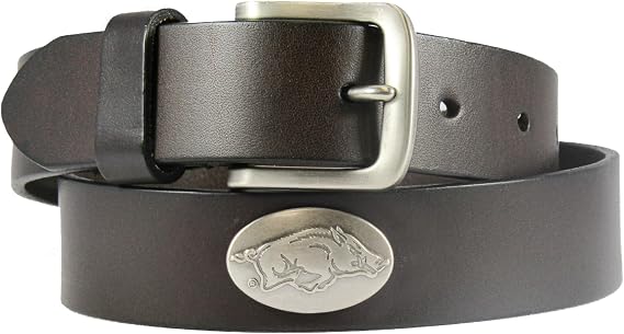 NCAA Arkansas Razorbacks Zep-Pro Leather Concho Belt