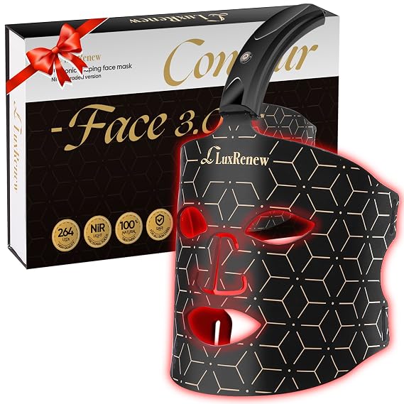 Red Light Mask, Red Light Face Mask, Portable and Rechargeable for Facial Led Mask Skincare at Home and Travel [LMask Pro Max]