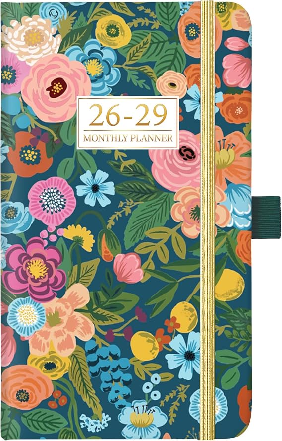 Pocket Calendar 2026-2029 - 3 Year Monthly Planner 2026-2029 | Jul. 2026 - Jun. 2029, 6.3" x 3.7", Pocket Planners 2026-2029 with Elastic Closure