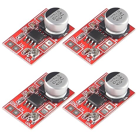Alinan 4pcs DC 5V-12V Micro Electret Amplifier MIC Condenser Mini Microphone Board Adjustable Gain 750mW LM386 AMP Module