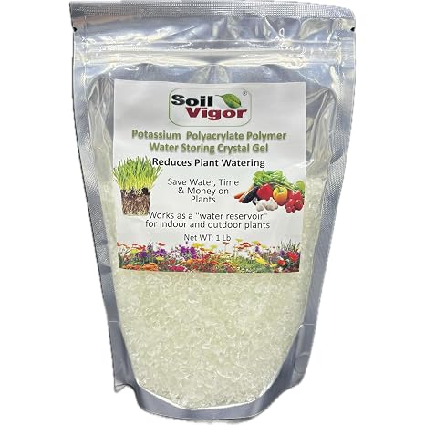 1LB Potassium Polyacrylate Super Absorbent Polymer Water Crystals - Hydro Gel Granules for Indoor & Outdoor Plants, Lawns & Garden - Safe for Vegetables - Reduces Watering Needs