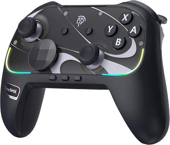 Switch 2 Controller PC, Consecutive firing function to wake Switch 2, EasySMX S10 Switch2 Gamepad Wireless, Interchangeable RGB Backlight, Game