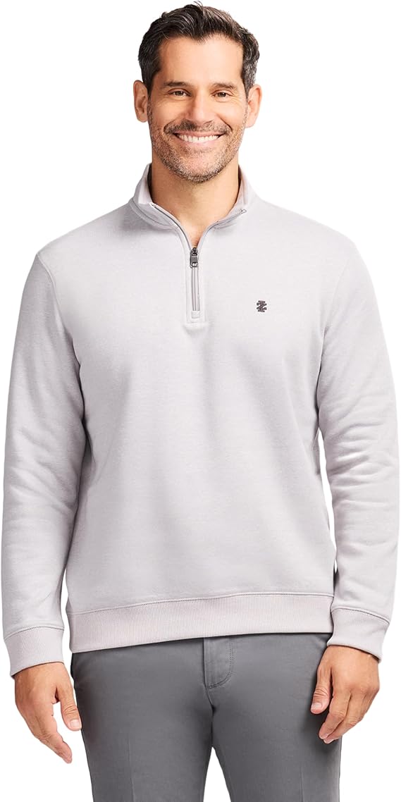 IZOD Men's Advantage Performance Quarter Zip Fleece Pullover Sweatshirt